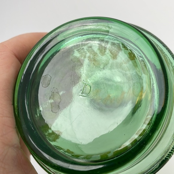 Vintage Dominion Glass (Set of Two) Green with Yellow Golden Wheat Sheaves - Picture 5 of 8